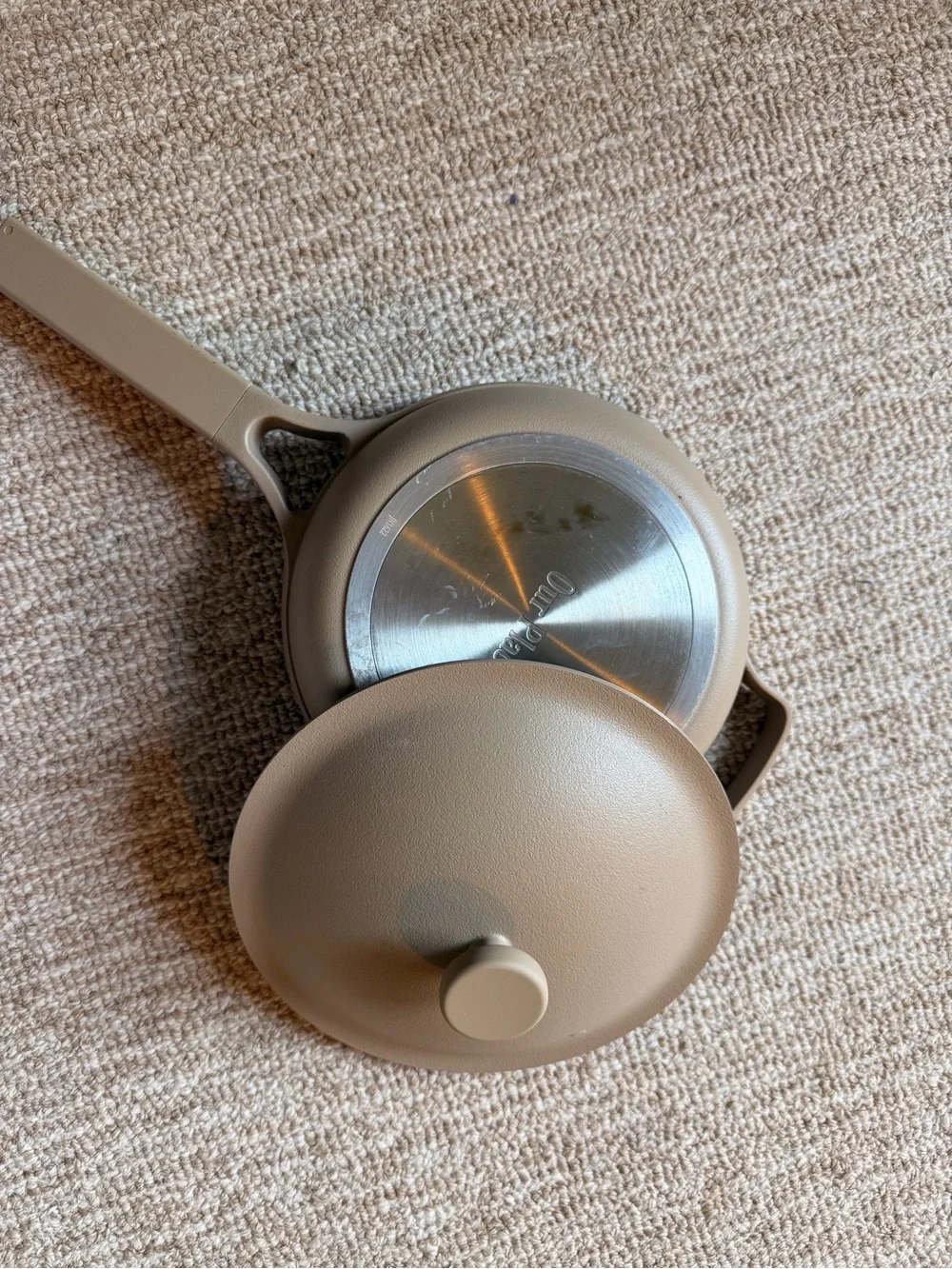 Our Place Sandstone Beige Nonstick Sauté Pan with Lid